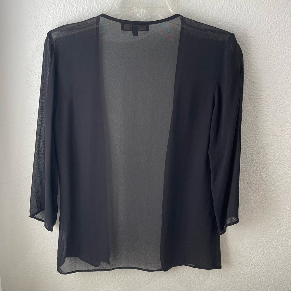 Classic Black Sheer Layering Cardigan S Goth Coquette Whimsigoth Fairycore Boho - Picture 2 of 9
